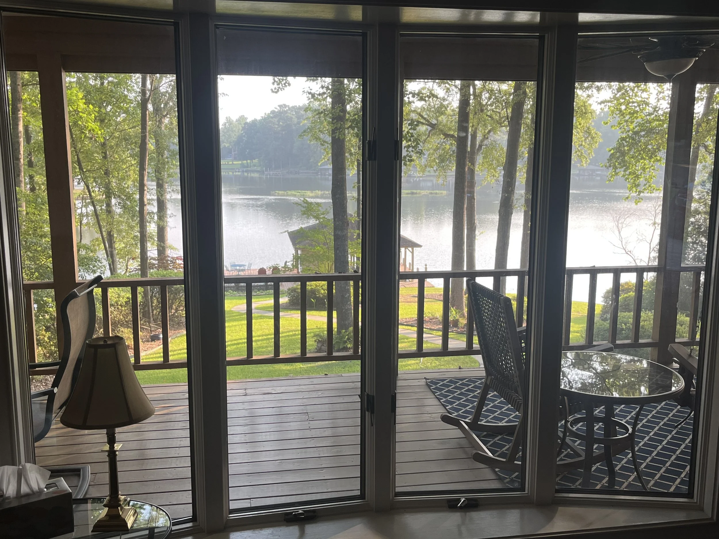 Lake view from main floor living room.