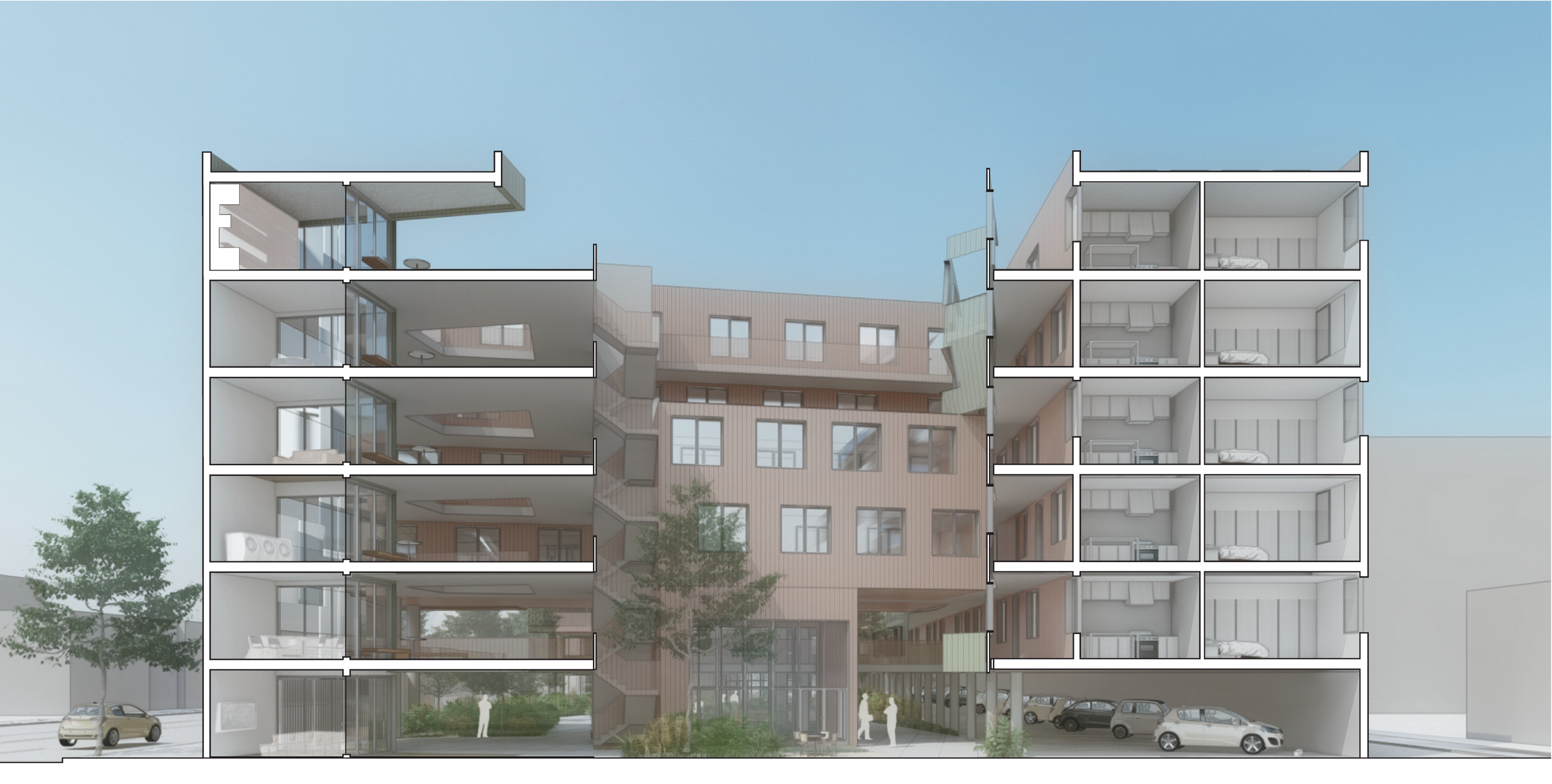Section. Credit: Kevin Daly Architects (kdA)