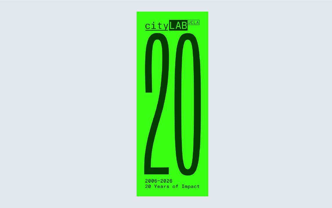 20 YEARS OF PUBLIC IMPACT   Year: 2026 
   
Founded in 2006, cityLAB is UCLA’s interdisciplinary hub for design-driven urban research. 2026 marks our 20th anniversary. Over two decades, cityLAB has developed a distinctive model of public-interest des