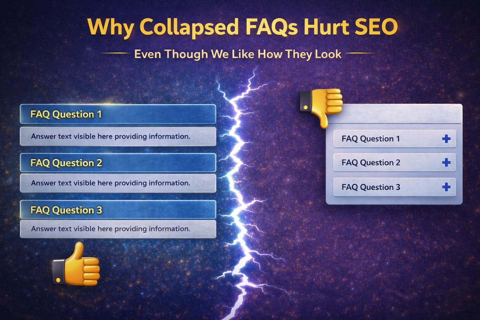 Why Collapsed FAQs Hurt SEO (Even Though We Like How They Look)