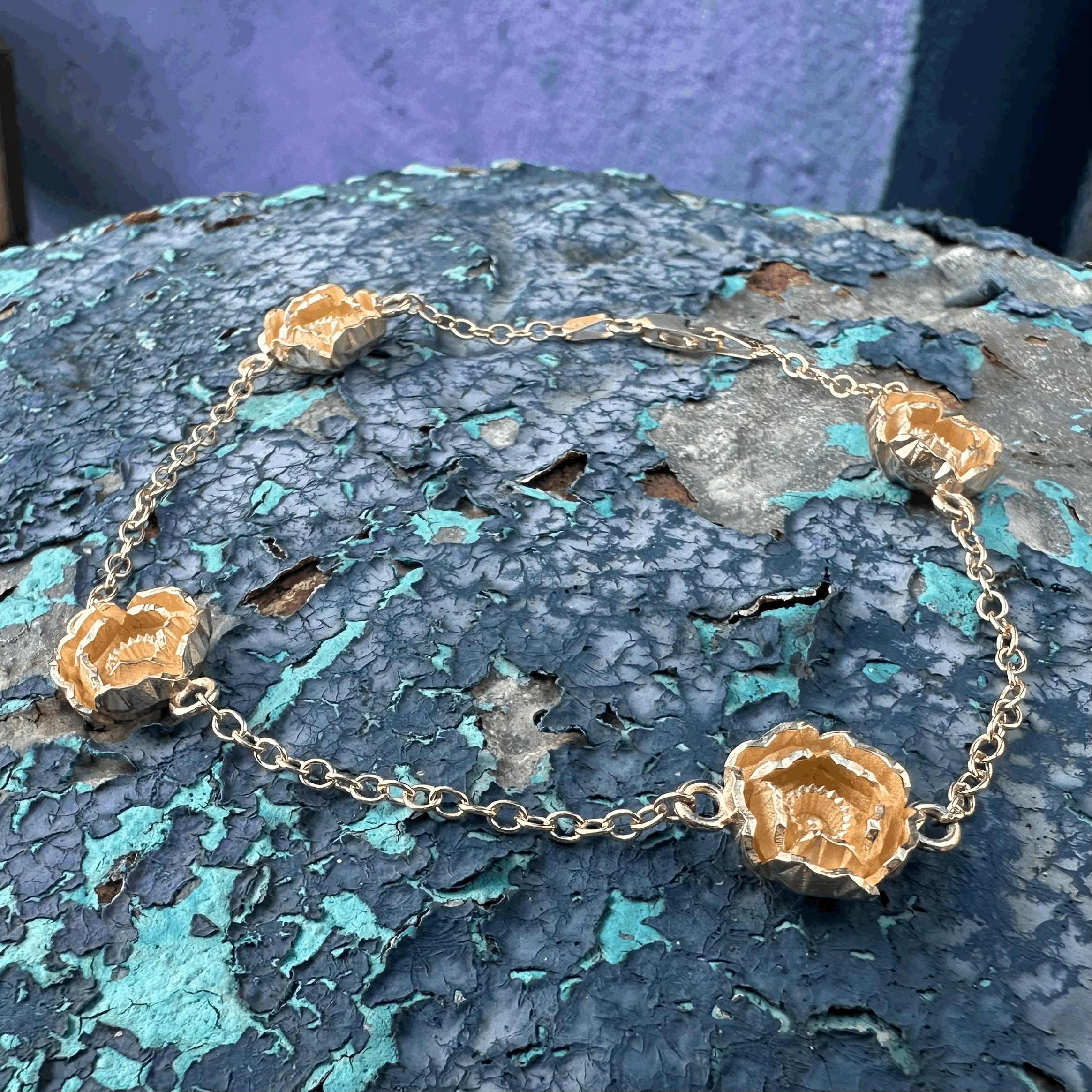 Jasmine Flower Charm Chain Bracelet