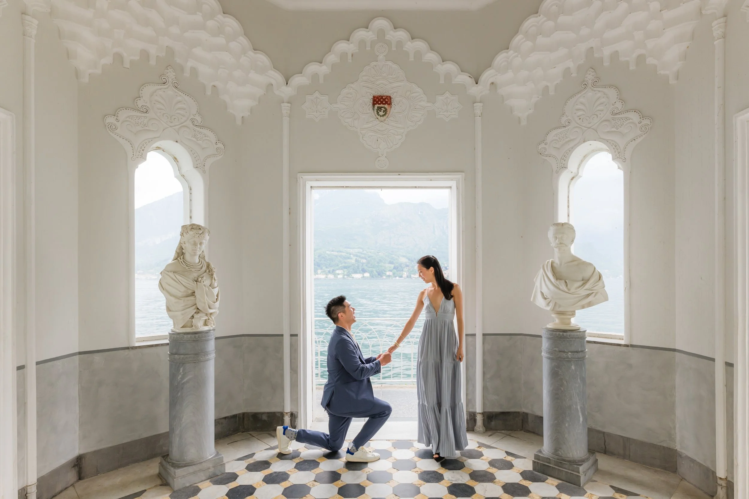 Proposal in Villa Melzi in Bellagio