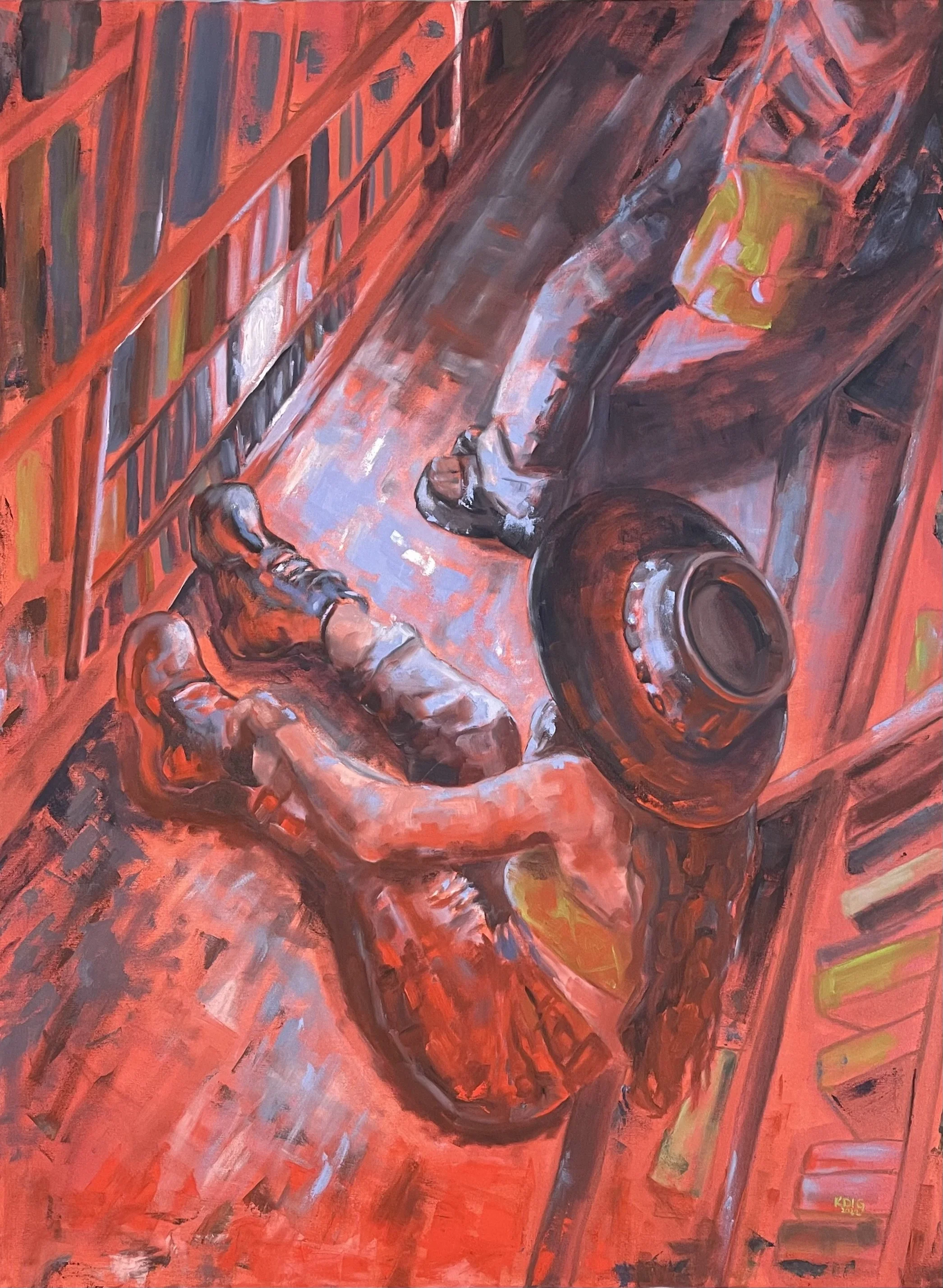 Converging Storylines,
Oil on canvas,
48" x 36",
2022