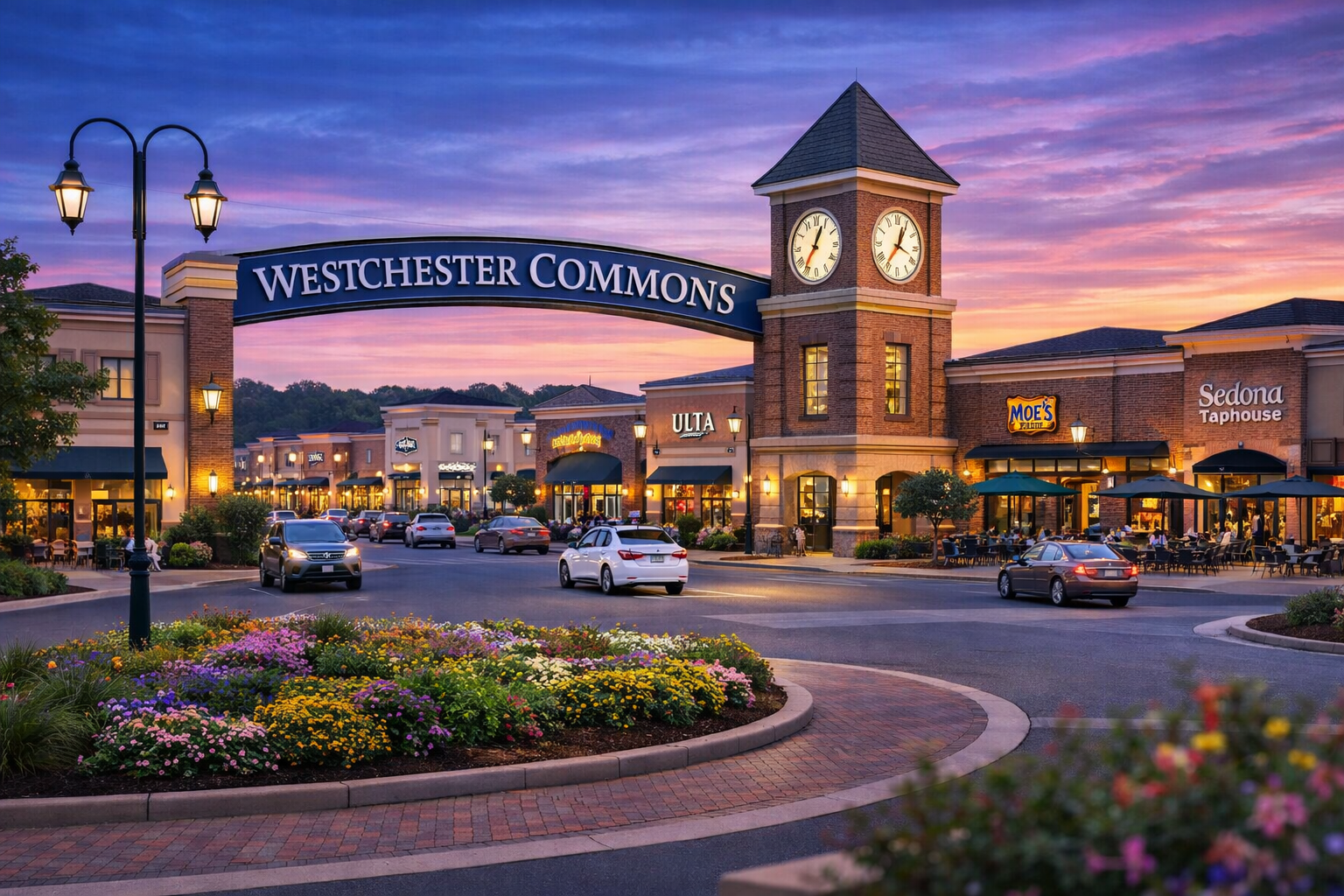 Westchester Commons shopping and dining area in Midlothian VA