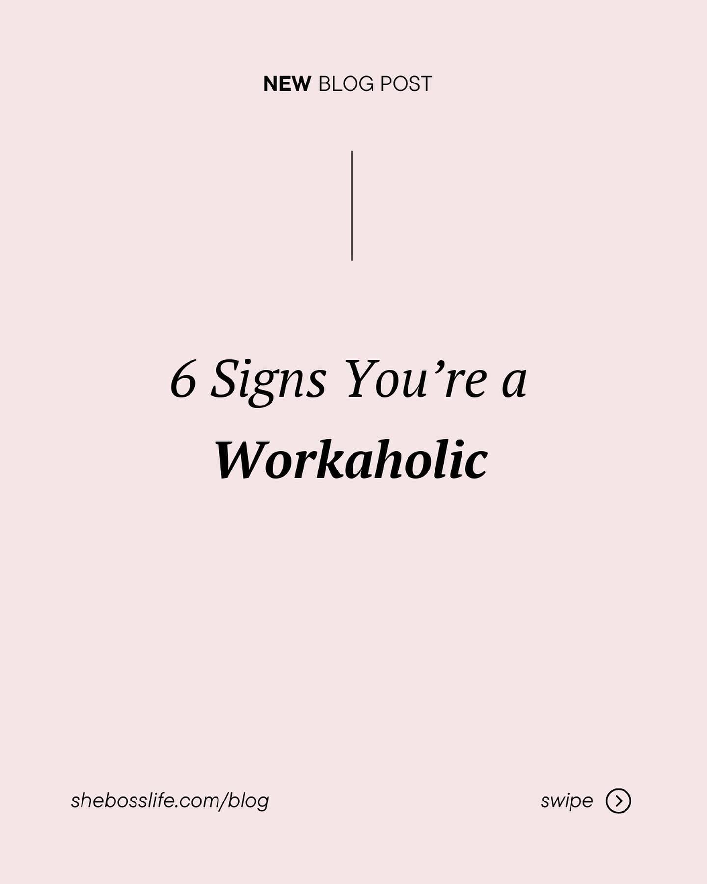 Are you sacrificing your life for work&hellip;

You might be a workaholic.

Check out this week&rsquo;s blog article to run through the workaholic symptom checker&hellip; and learn the cure to your workaholic tendencies.

Visit shebosslife.com/blog o