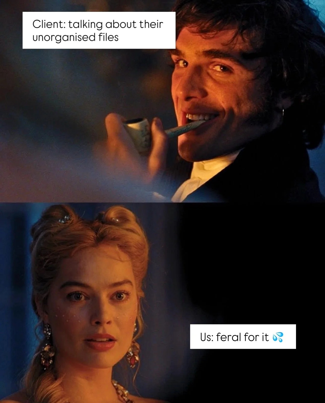 Some people run from chaos.

We run towards it.

Filthy inboxes.
No systems.
A backend that hasn&rsquo;t been touched since 2017.

Honestly?
We&rsquo;re gagging for it.

Just&hellip; maybe not the 4:45pm Friday &ldquo;quick change&rdquo; email.