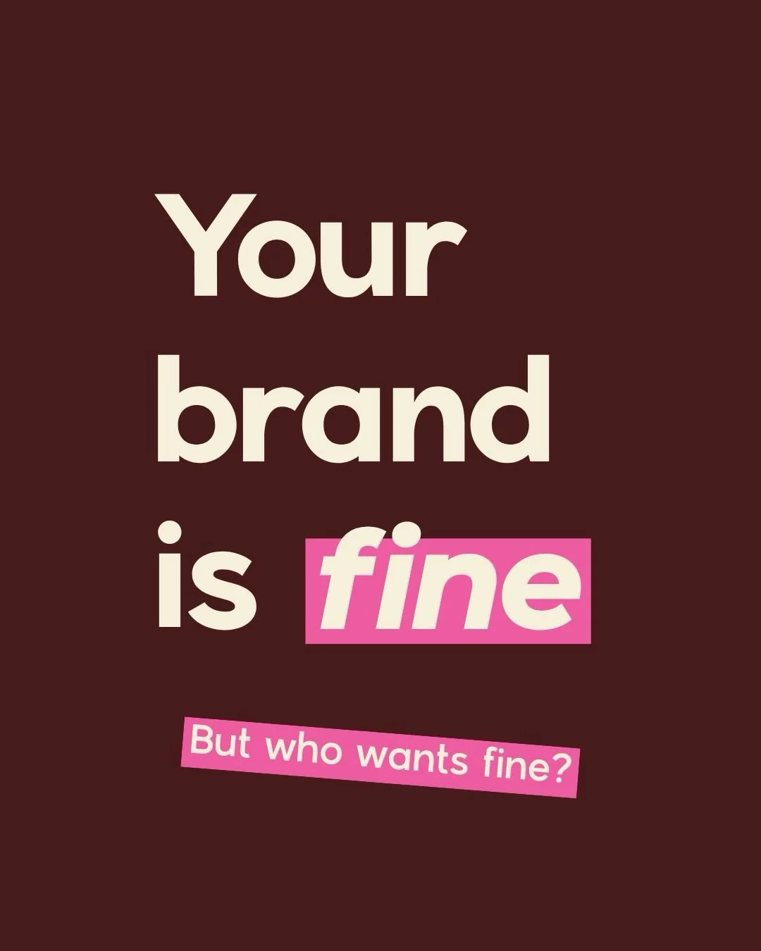 There&rsquo;s nothing worse than a brand that&rsquo;s almost there. 

It looks fine on the surface. 
But dig a little deeper and it&rsquo;s a mix of different issues, different styles&hellip; and no real direction tying it all together. 

And the thi