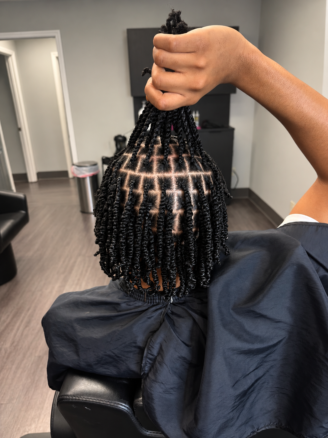 Two Strand Twists with Braid at the Root 