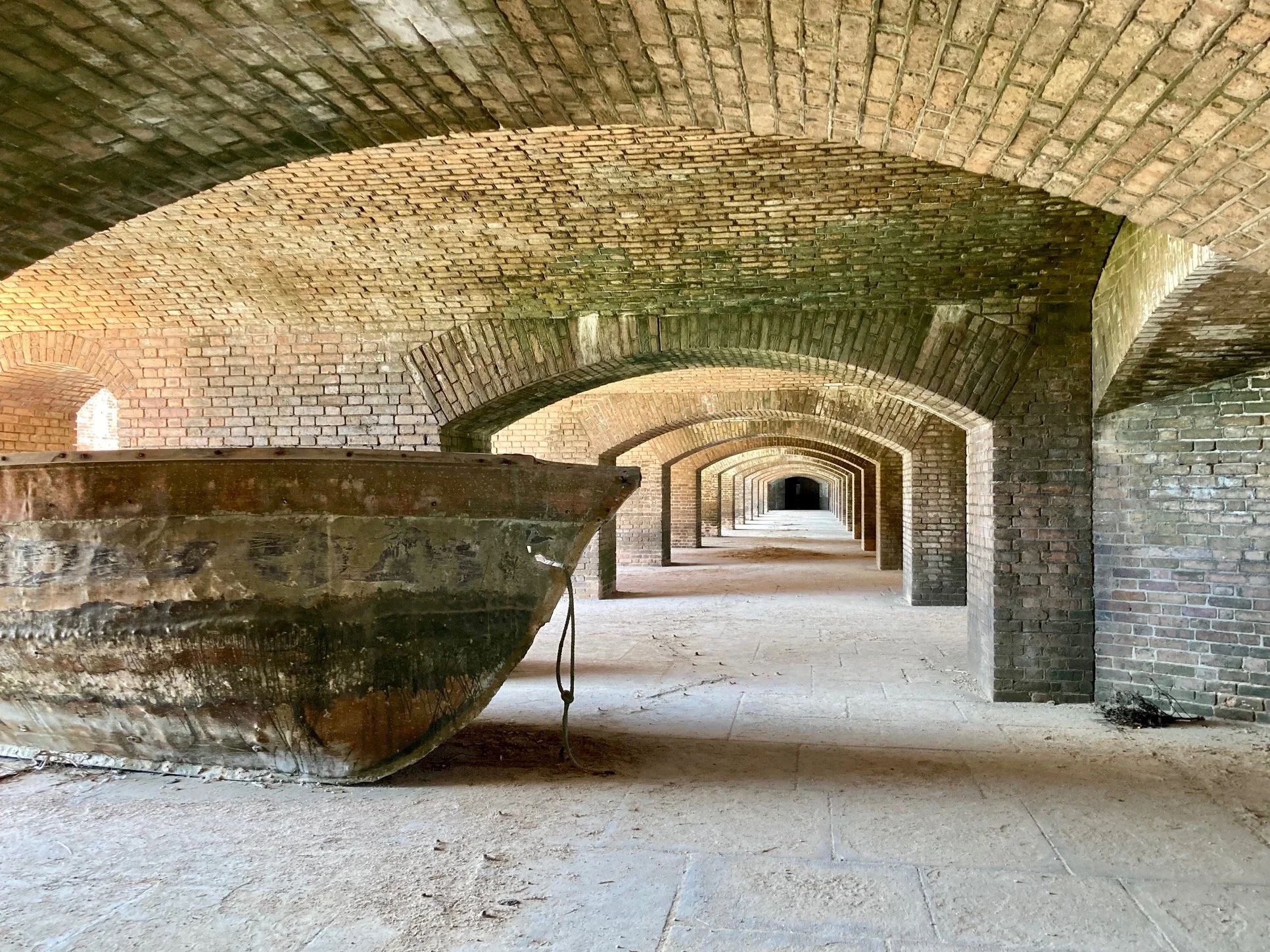 There is a ferry from Key West to the nineteenth-century fort in the Dry Tortugas. Dry because there is no source of fresh water. Tortugas for the sea turtles, which sailors lashed to the deck and poured water over to keep them for eating later.