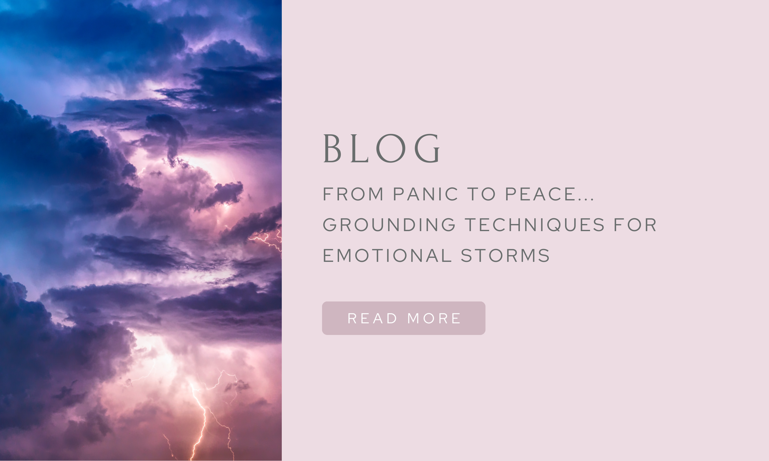 From panic to peace…
