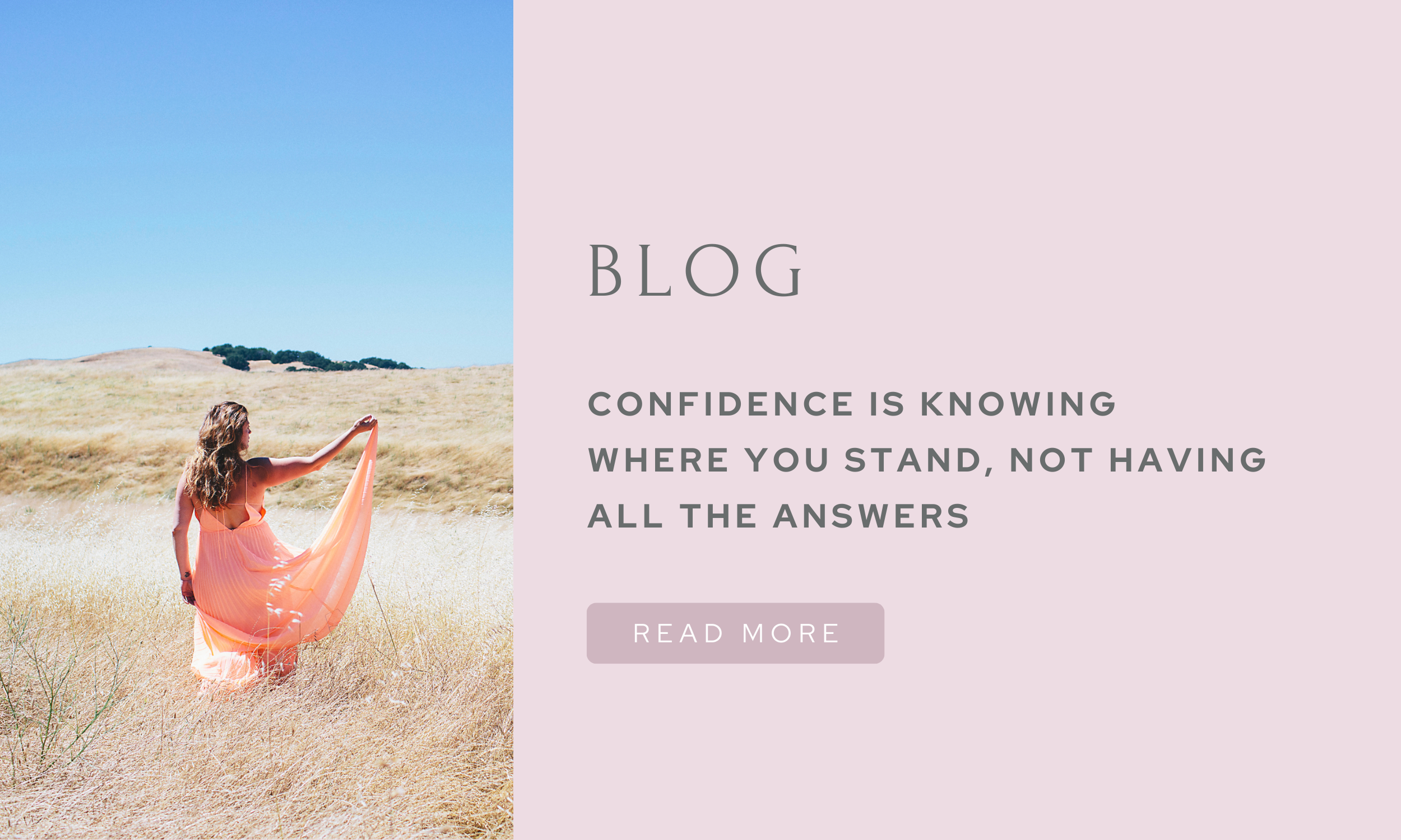 Confidence is knowing where you stand, not having all the answers