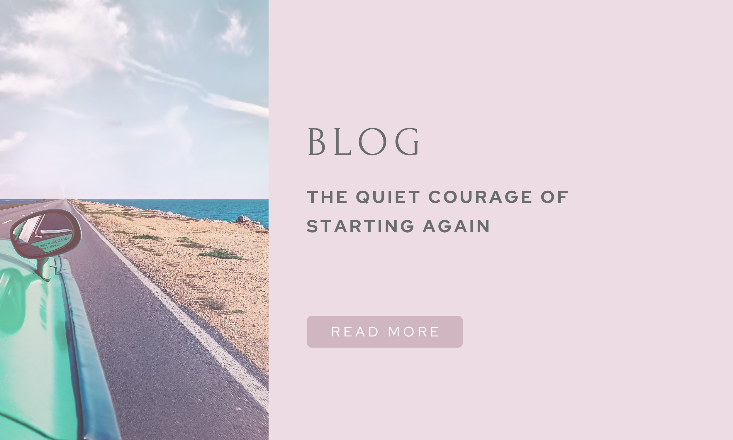 The quiet courage of starting again