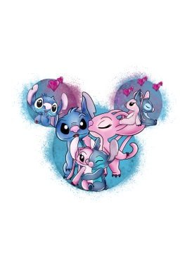 READY TO PRESS / Sublimation Print / Stitch/Ohana/Baby Stitch/Mickey Head