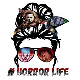 READY TO PRESS / Sublimation Print / Horror Life/ Messy Bun/Scary Characters