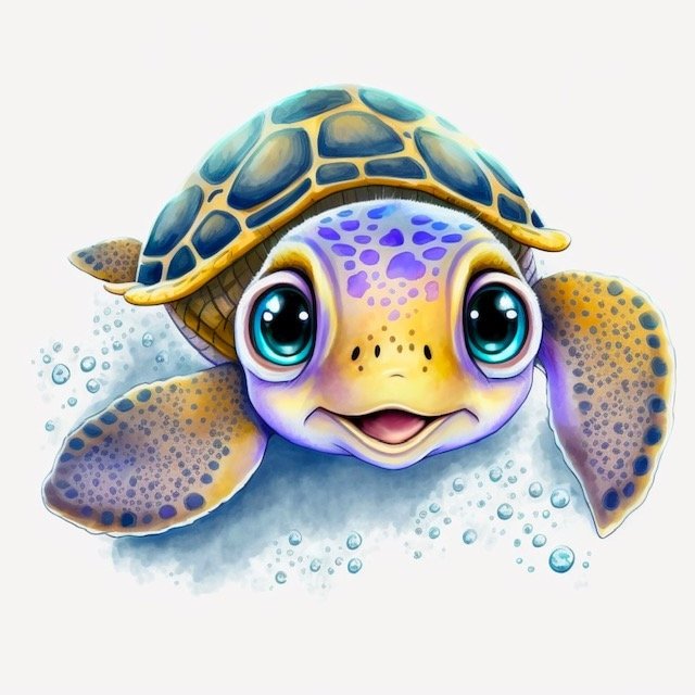 READY TO PRESS / Sublimation Print /Colorful Turtles/Fantasy/Adorable