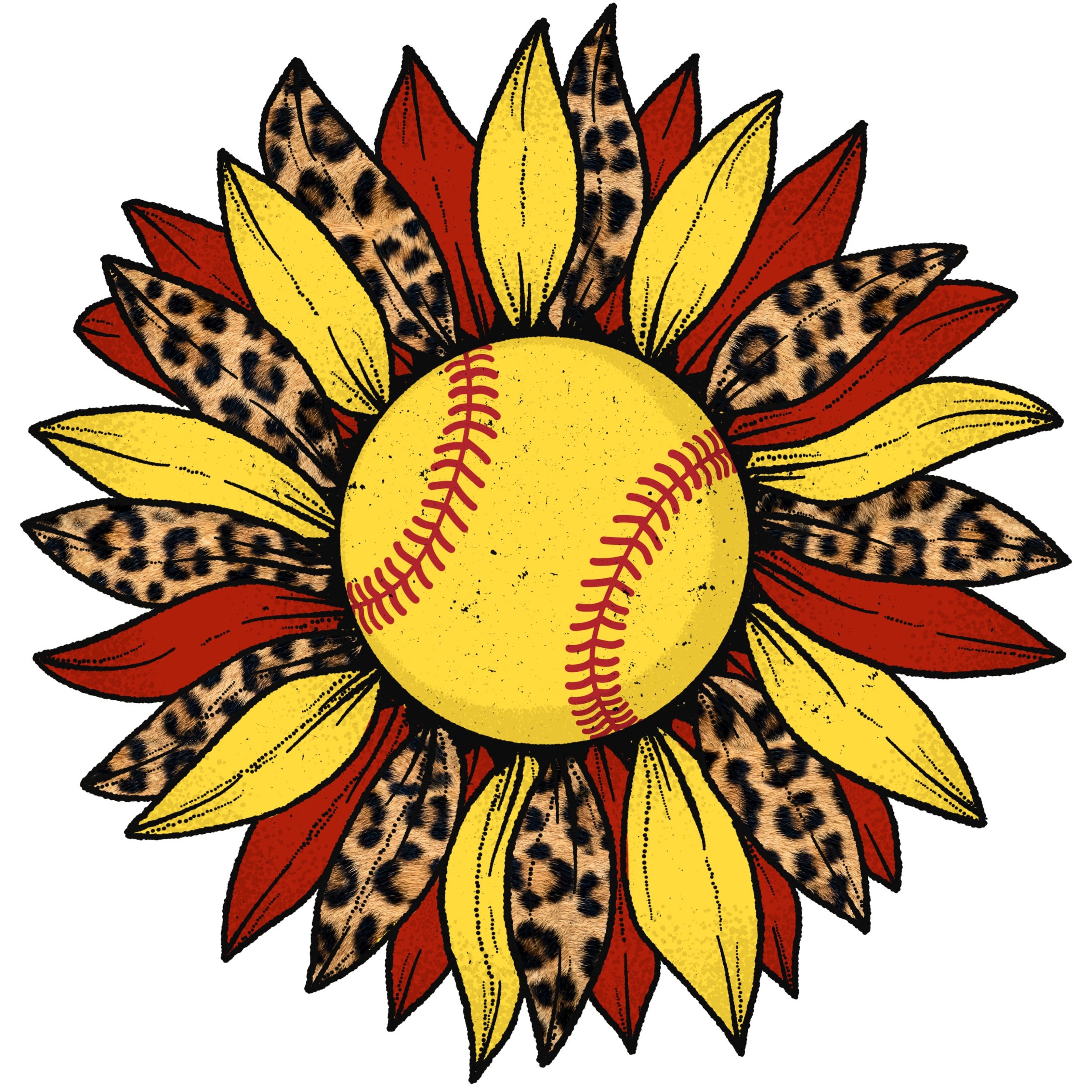 READY TO PRESS / Sublimation Print / Softball/Sunflower Softball/Personalize