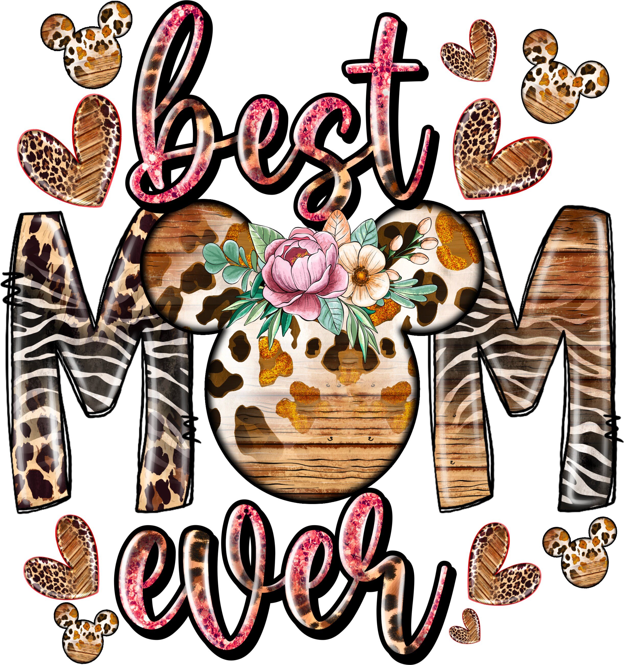 Ready To Press Sublimation Print /Best Mom Ever/Leopard Print