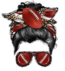 READY TO PRESS / Sublimation Print / Football Mom/Messy Bun/Football Season