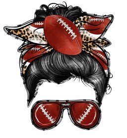 READY TO PRESS / Sublimation Print / Football Mom/Messy Bun/Basketball