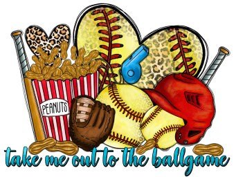 READY TO PRESS / Sublimation Print / Baseball/Red Helment/Peanuts/Take me to The Ballgame/Tiger Print/Baseballs