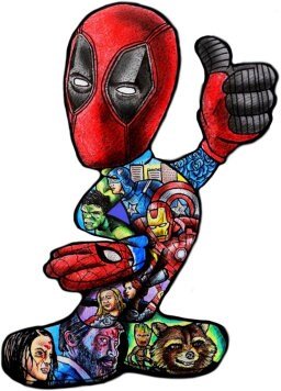 READY TO PRESS / Sublimation Print /Mashed Up/ Deadpool