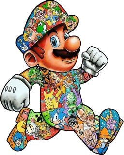 READY TO PRESS / Sublimation Print /Mashed Up Game Hero/Nostalgic