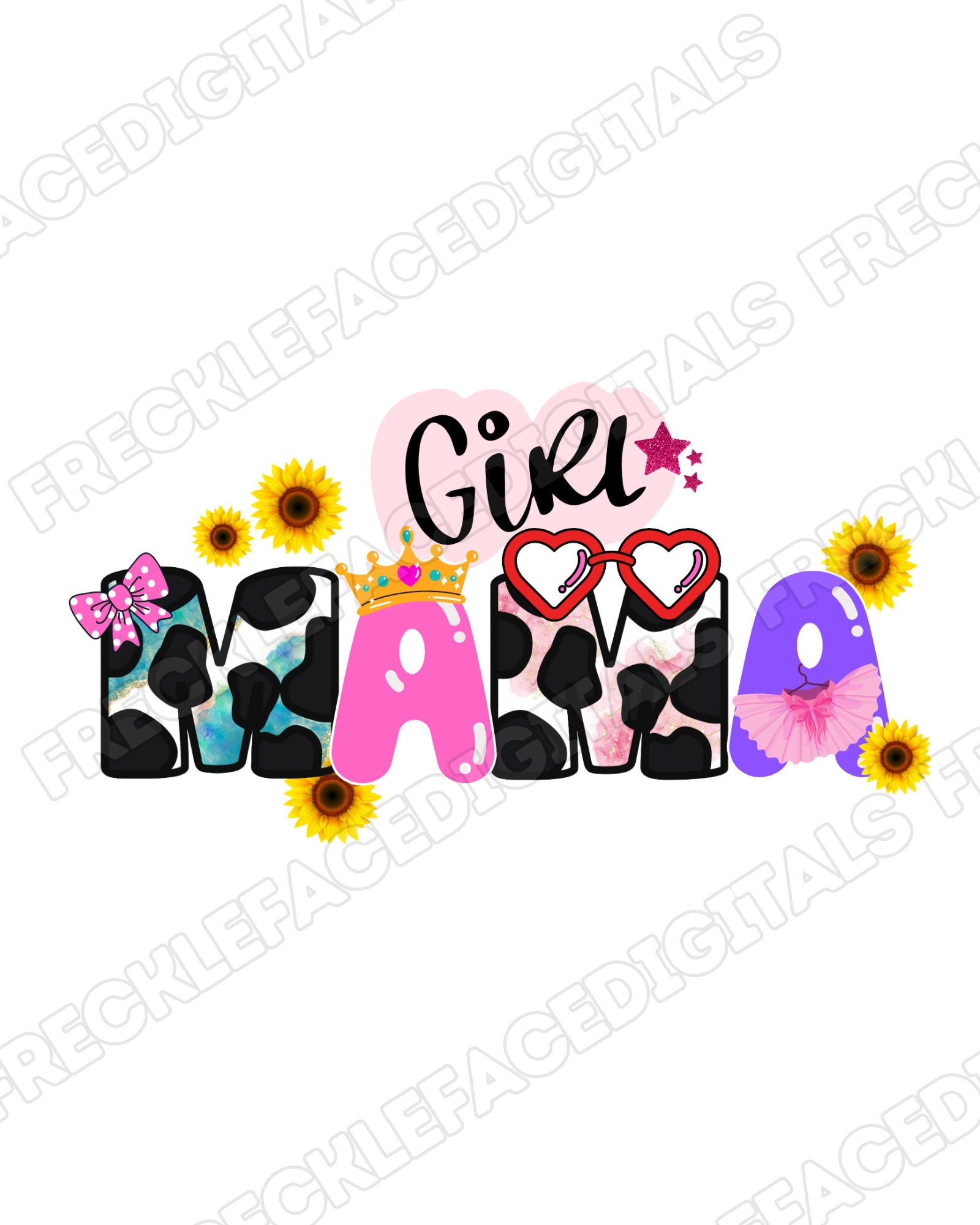 READY TO PRESS / Sublimation Print /Girl  Mama/Girl Stuff