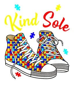 READY TO PRESS / Sublimation Print / Autism Awareness/Be A Kind Sole/#Autism Aweness