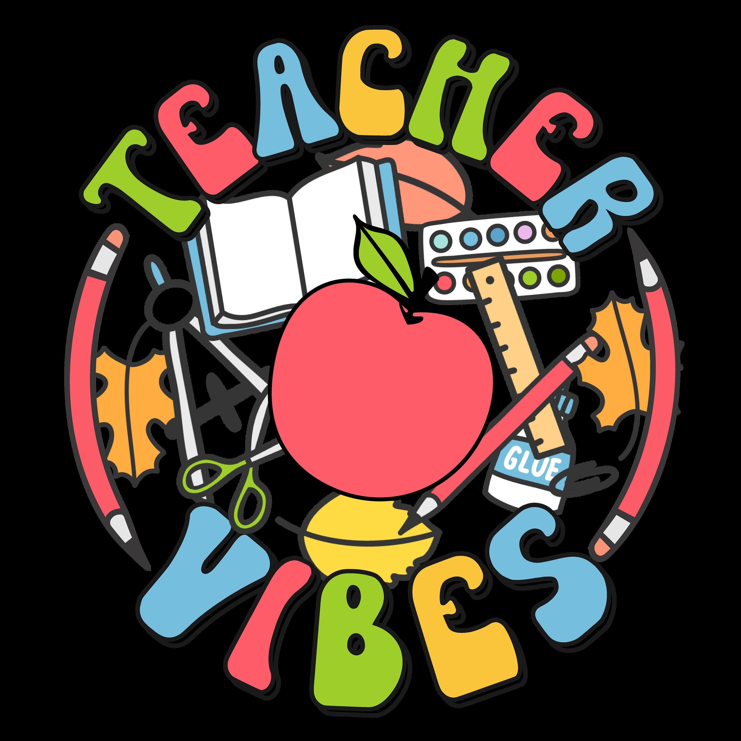 READY TO PRESS / Sublimation Print/Teacher Vibes/Bold Lettering/Teachers