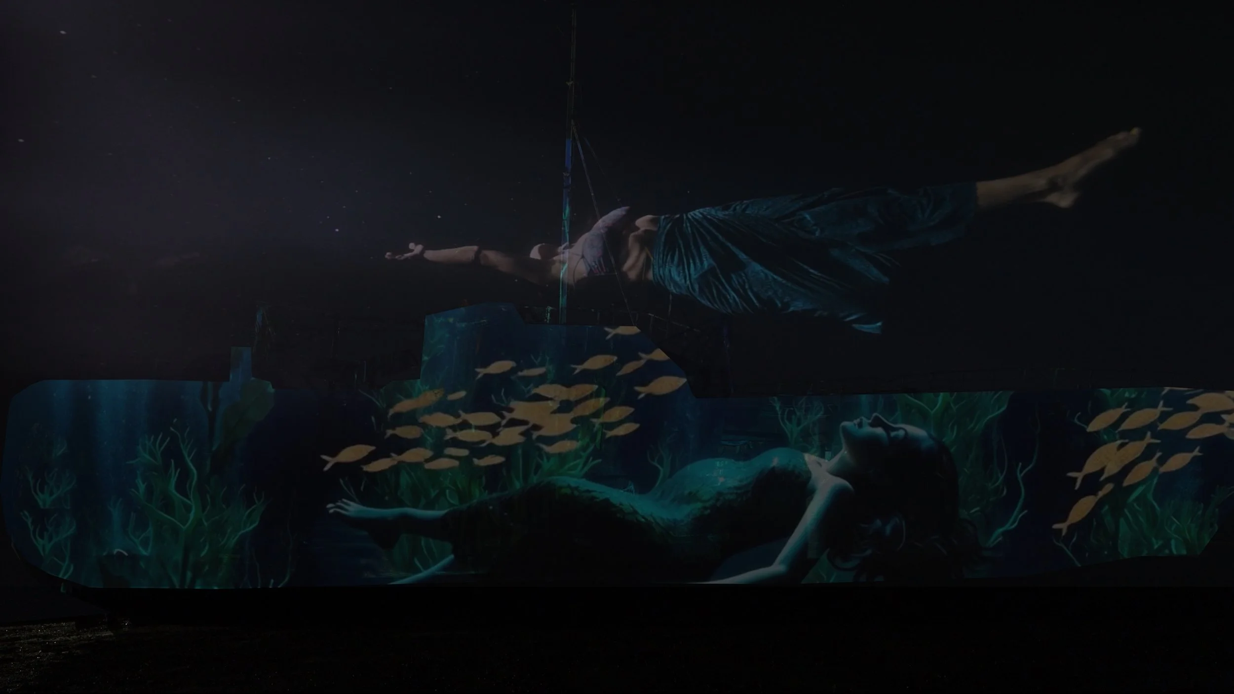 Projections of graphics and photos for The Mermaid's Wait