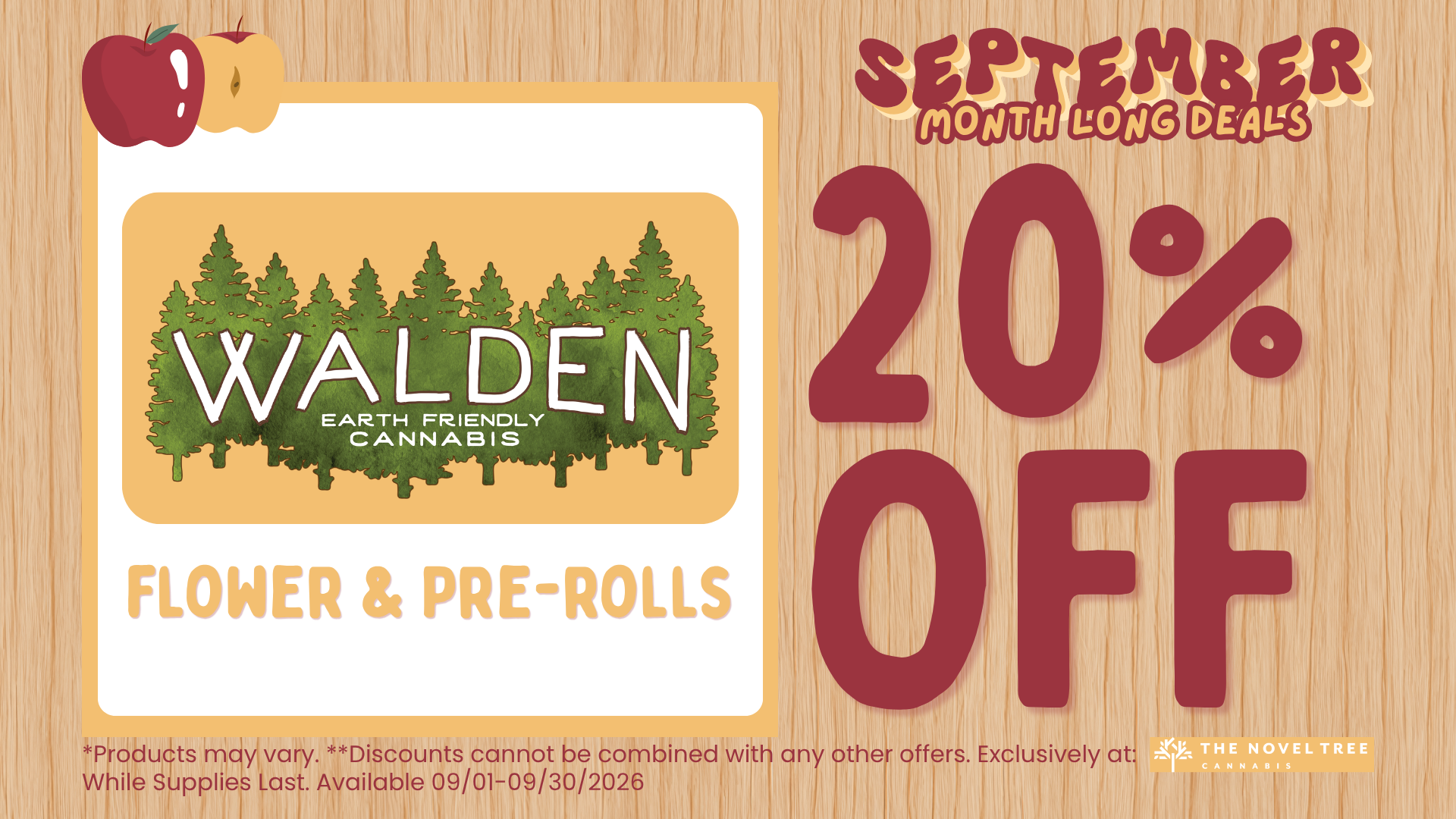 September Monthlong Deal - 20% Off Walden