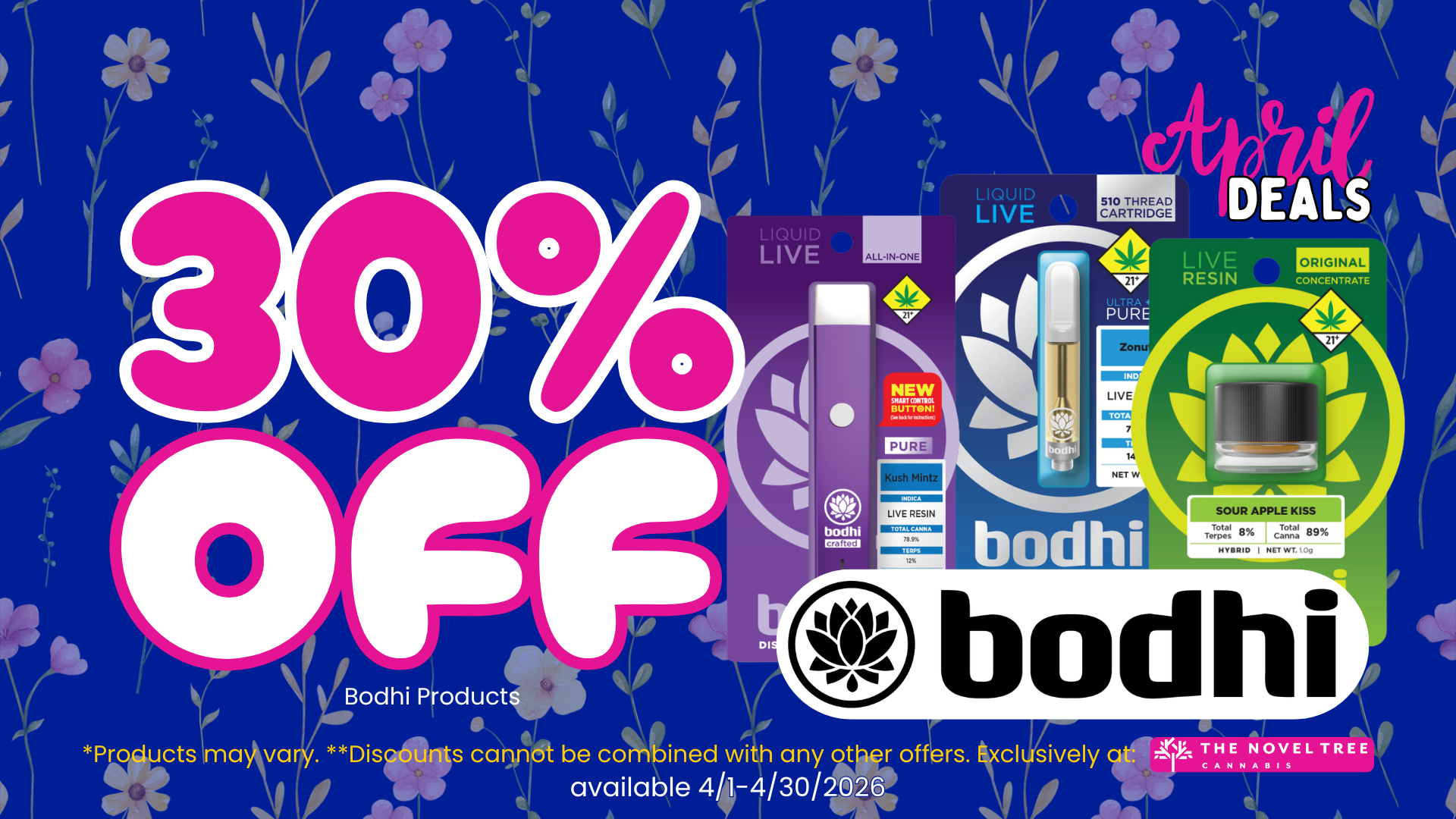 30% Off Bodhi Products in April
