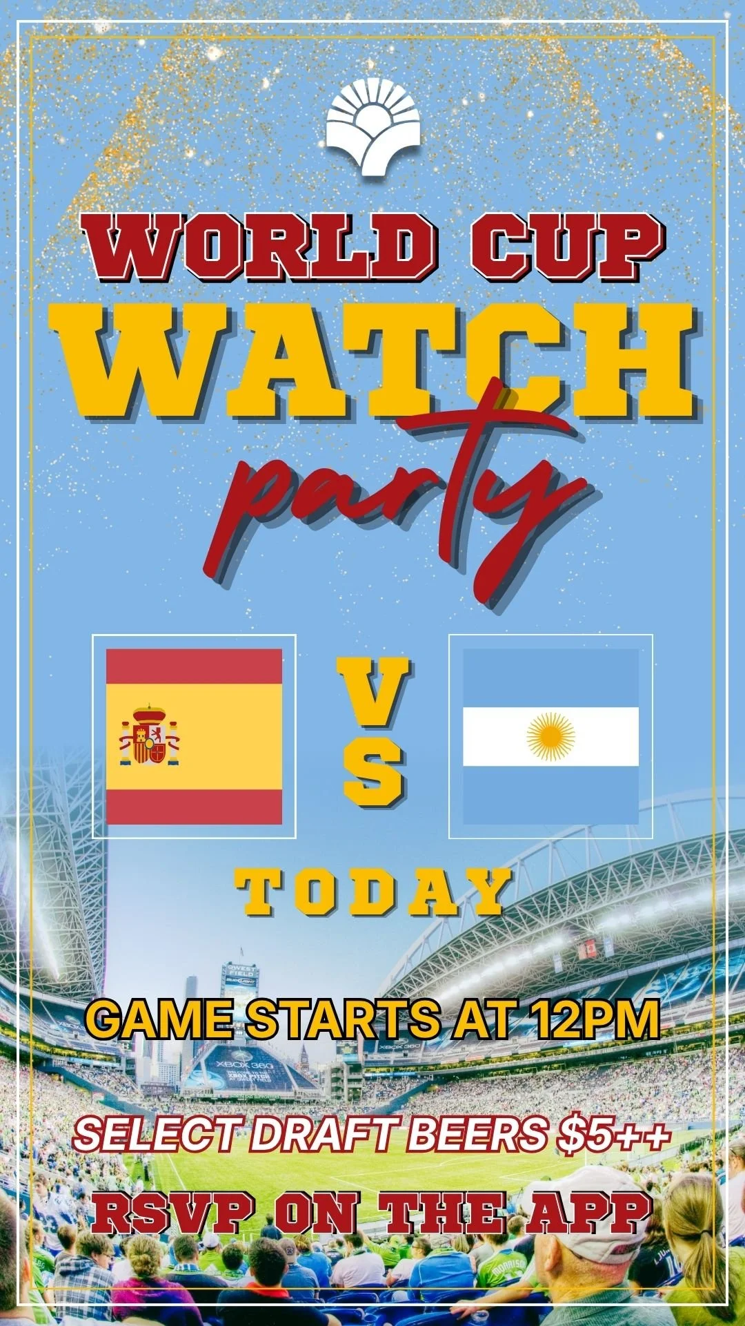 World Cup Watch Party – Spain vs. Argentina
Today | 12:00 PM
Shadowridge Golf Club
1980 Gateway Drive, Vista, CA