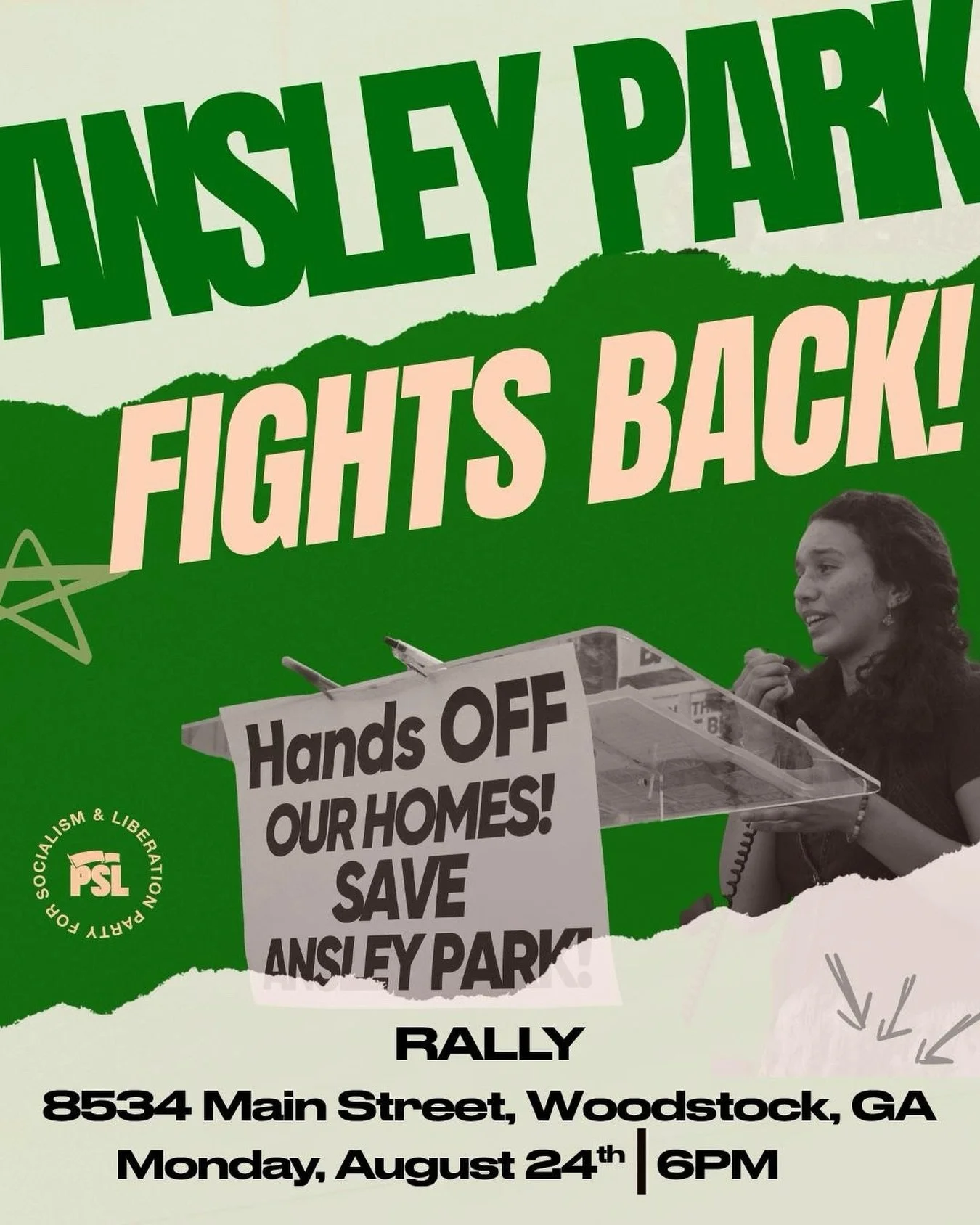 RALLY: Ansley Park Fights Back! Housing is a human right!