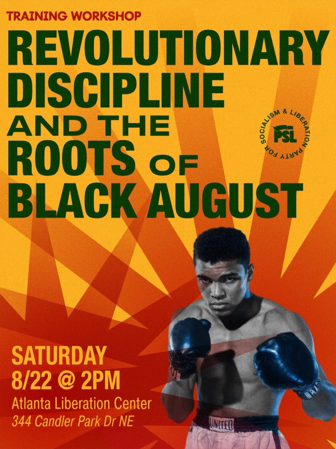 Black August 8/22 Flyer, 2pm, ALC