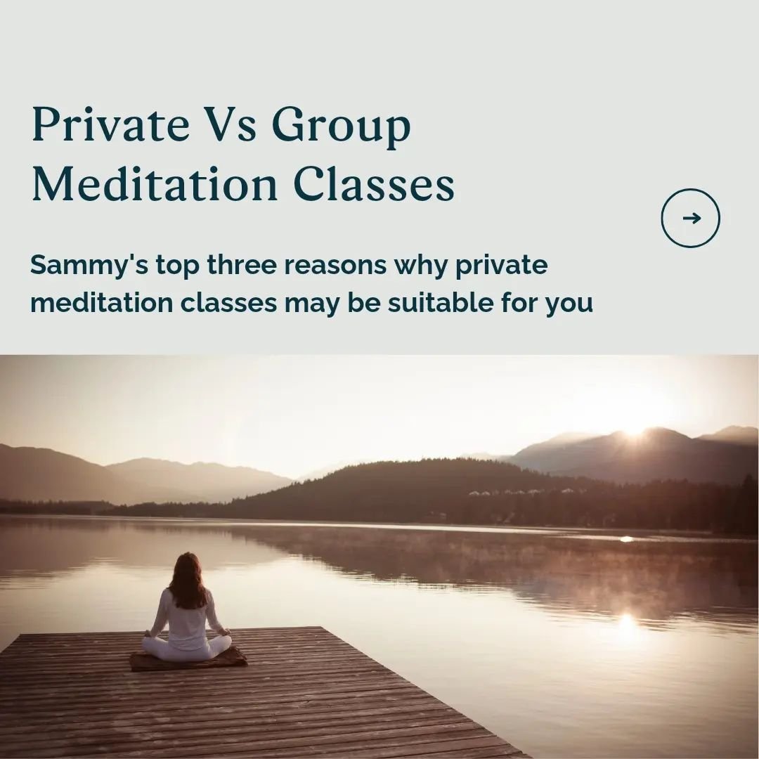 Private and group meditation classes can both provide a unique and meaningful experience ✨️

Whether you need additional support for anxiety or stress, would prefer privacy or would like to learn the skill of self-guiding meditation, private meditati