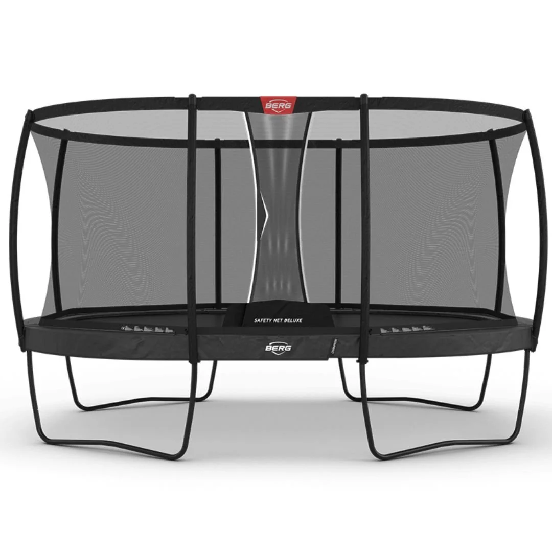 Garten Trampolin BERG Grand Champion Regular 470 Grau + Sicherheitsnetz Deluxe