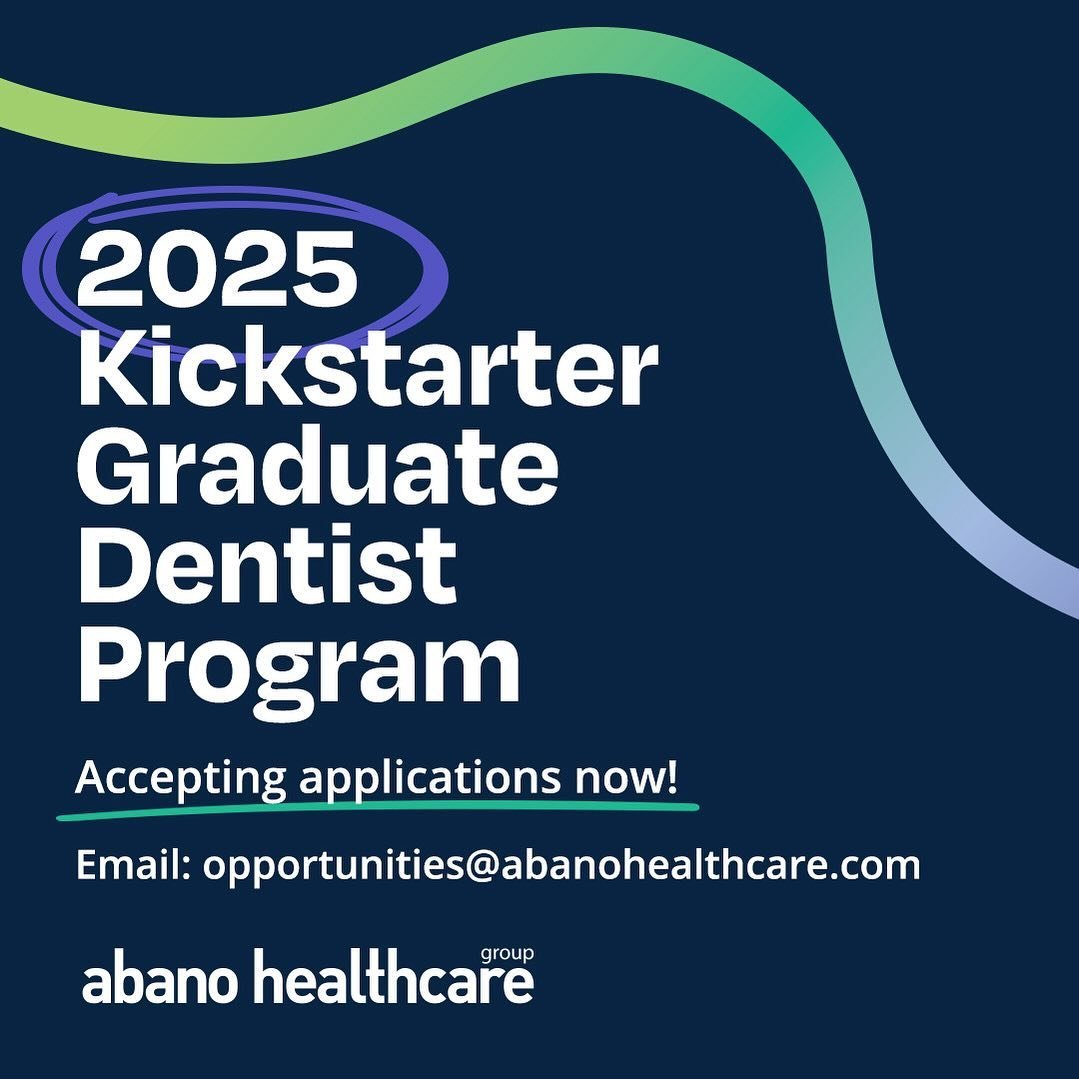 🎉Abano Healthcare has opened the Kickstart Program New Dentist Applications for 2025!🎉

Kickstart is designed for clinicians entering the profession early in their careers. It provides a focus on foundational principles of clinical best practice an