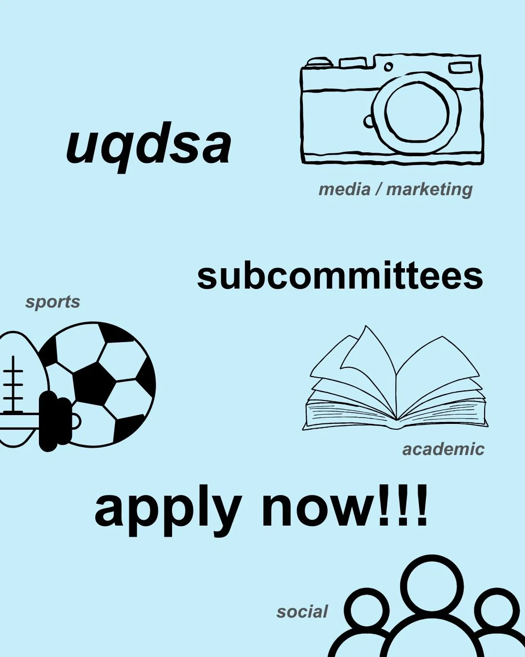 now&hellip; IT&rsquo;S TIME for YOU to APPLY for UQDSA SUBCOMMITTEE!

BE A PART OF THE ACTION! when it comes to our events, student life, and giving back to you guys, uqdsa has BIGGG plans for 2026&hellip; and you can help bring them to life!

subcom