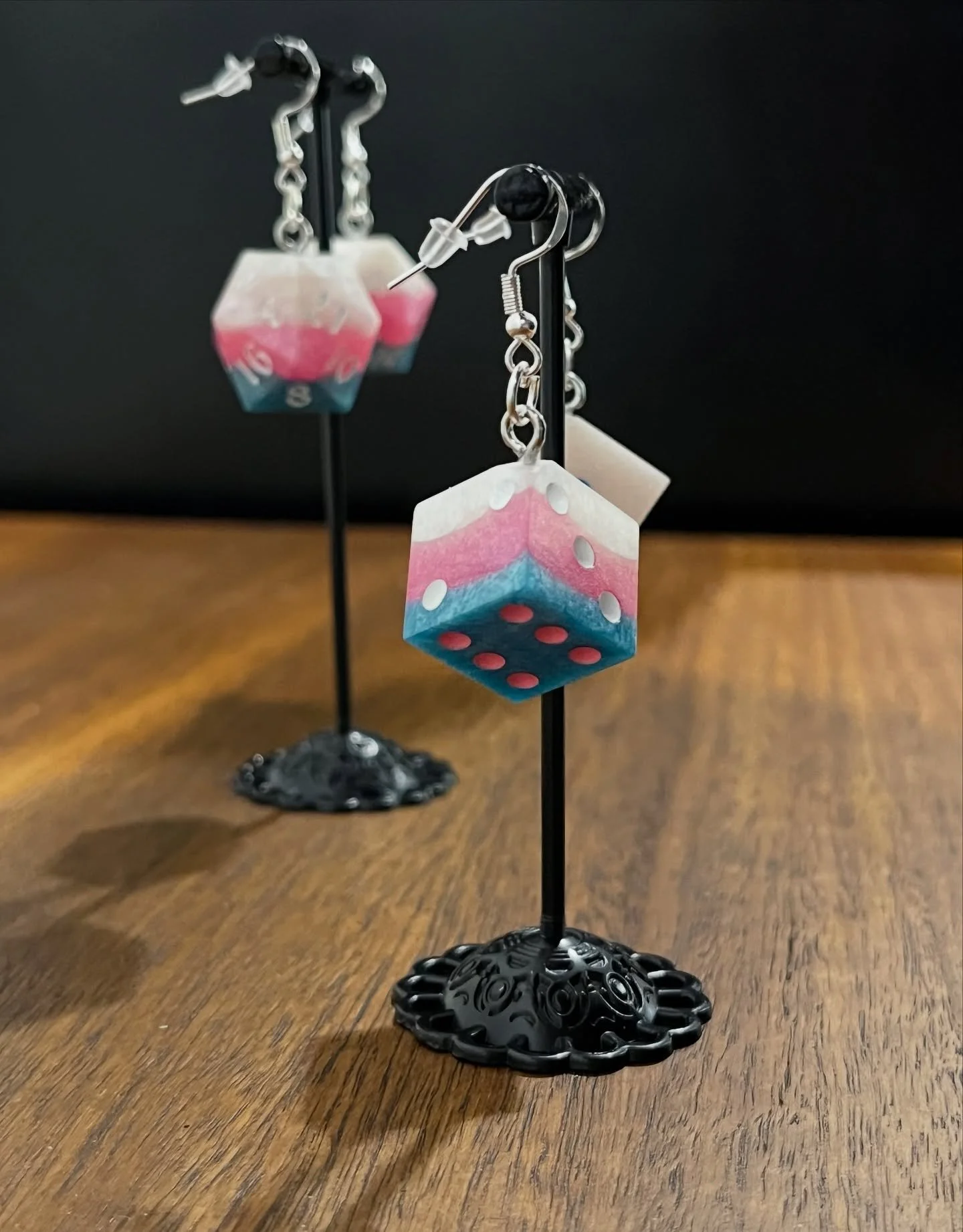 🚨🚨NEW PRODUCT!!!🚨🚨Dice earrings coming to our shop soon! #d20earrings #d6earrings #d4earrings #diceearrings #dicejewelry #pridejewelry #pridedice #transpride #asexualpride #pridemonth #prideearrings #queerpride #dndjewelry #rpg #ttrpg #dice #dice