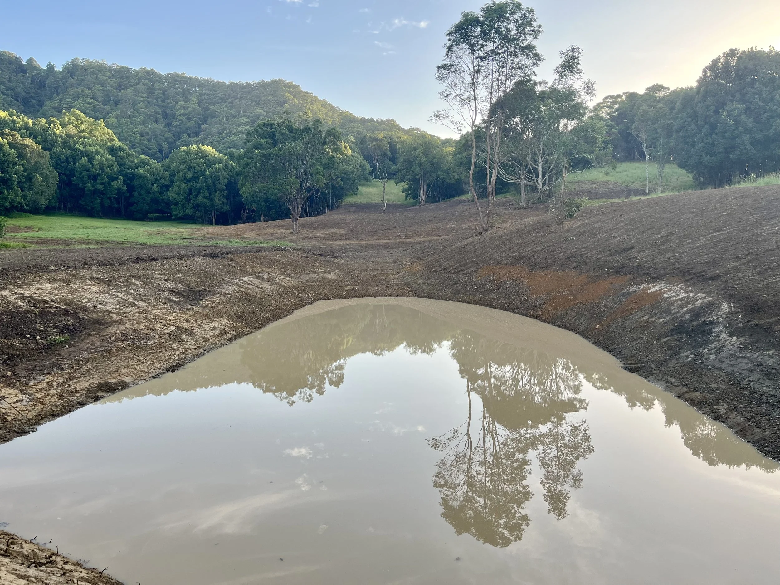 Finished product of Dam in Dulguigan NSW