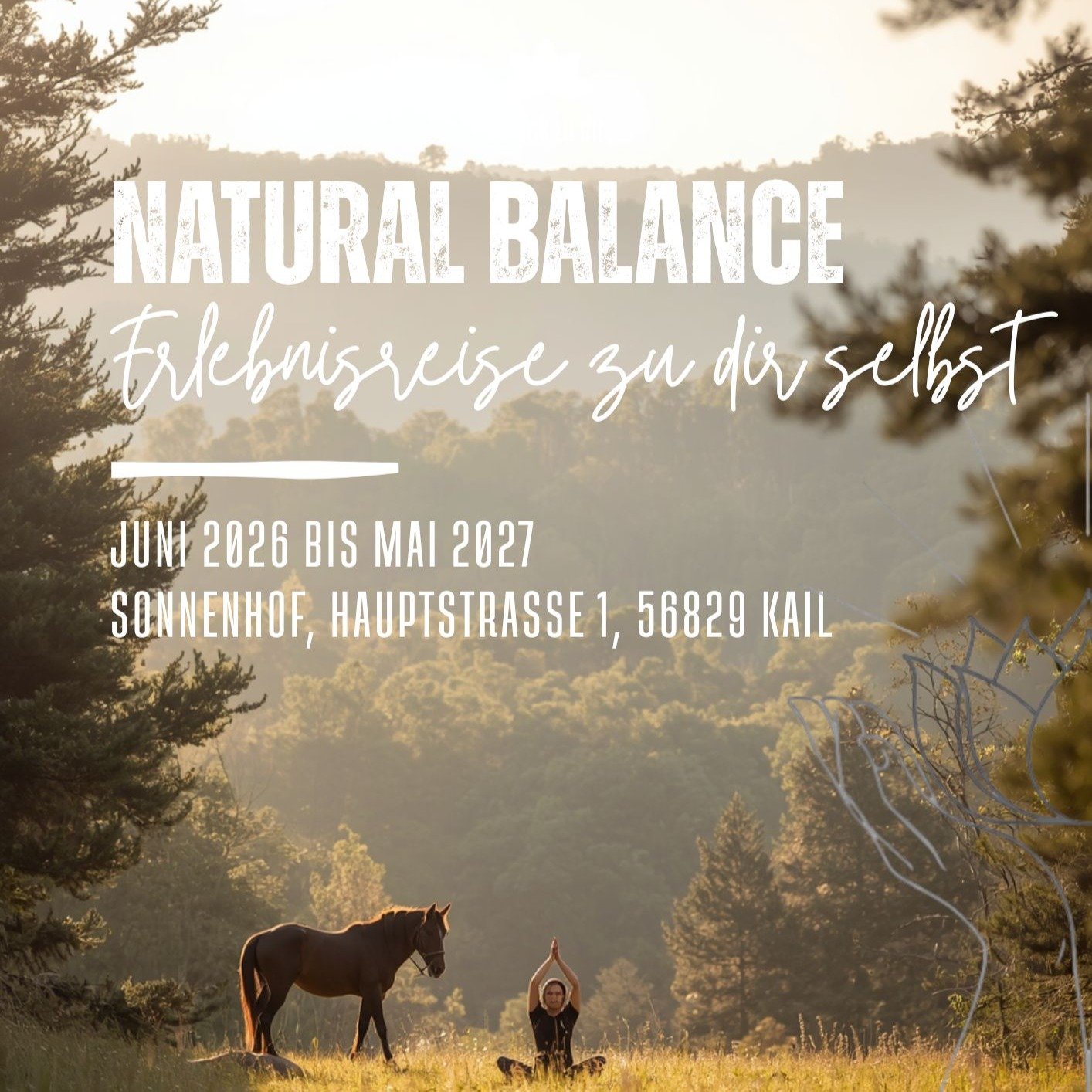 Hey! &bdquo;Du musst dich nicht mehr suchen. Du darfst dich erinnern.&ldquo;

Natural Balance &ndash; Zur&uuml;ck zu dir
ist keine Methode.
Es ist eine Reise.
Eine Reise raus aus Rollen, Erwartungen und Funktionieren &ndash; zur&uuml;ck in deine Klar