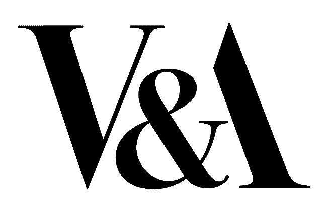 V&A logo in black serif font on a white background
