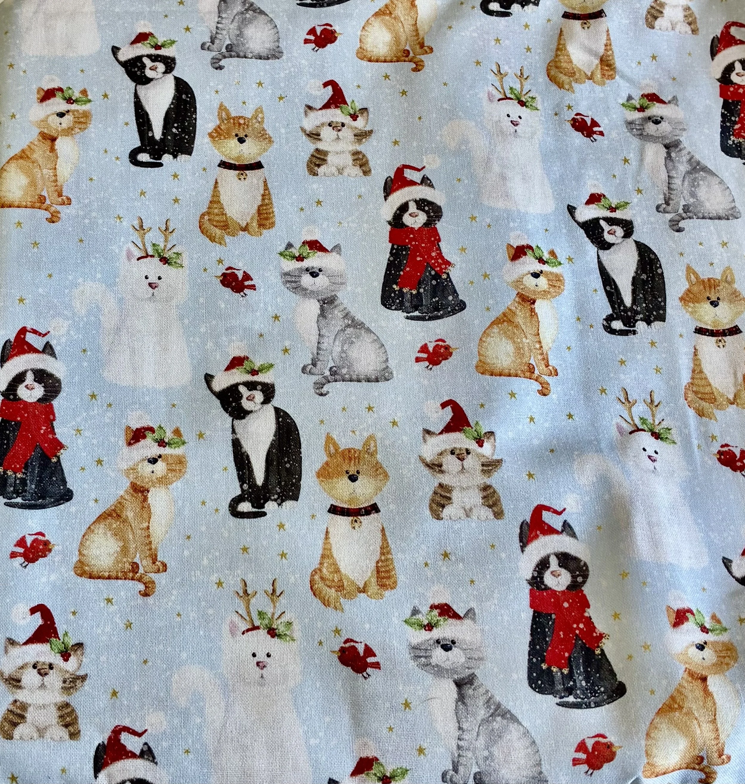 Snowy Christmas Cats Scrub Top