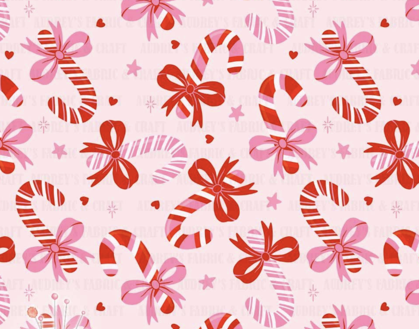 Christmas Candy Cane Bows Scrub Pant - Pre Order