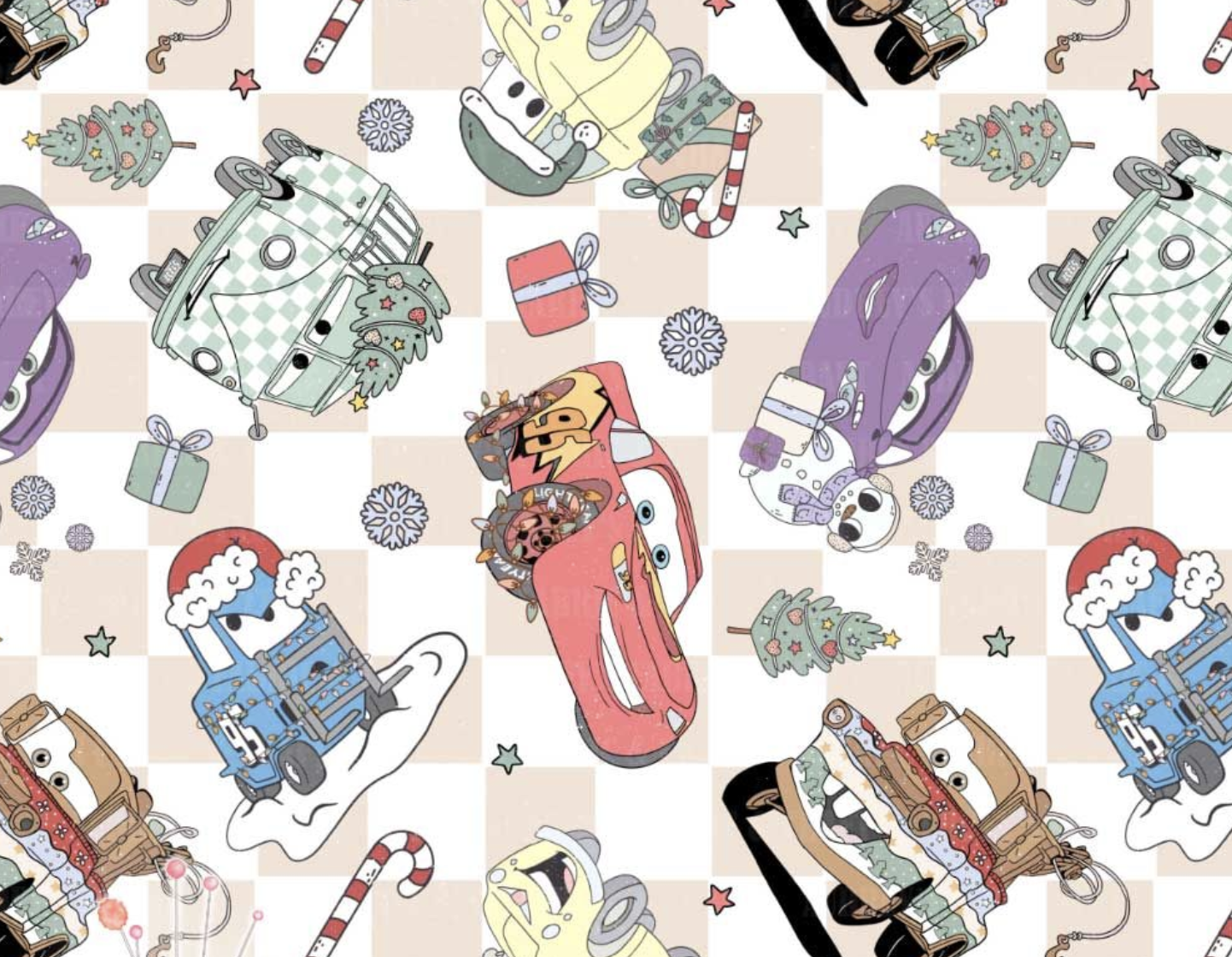 Christmas Cars Scrub Pant - Pre Order