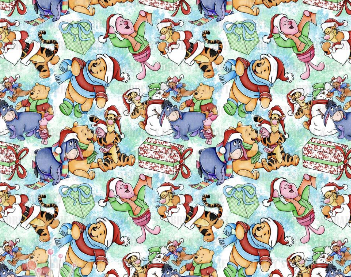 Christmas Pooh & Friends Scrub Cap - Pre Order