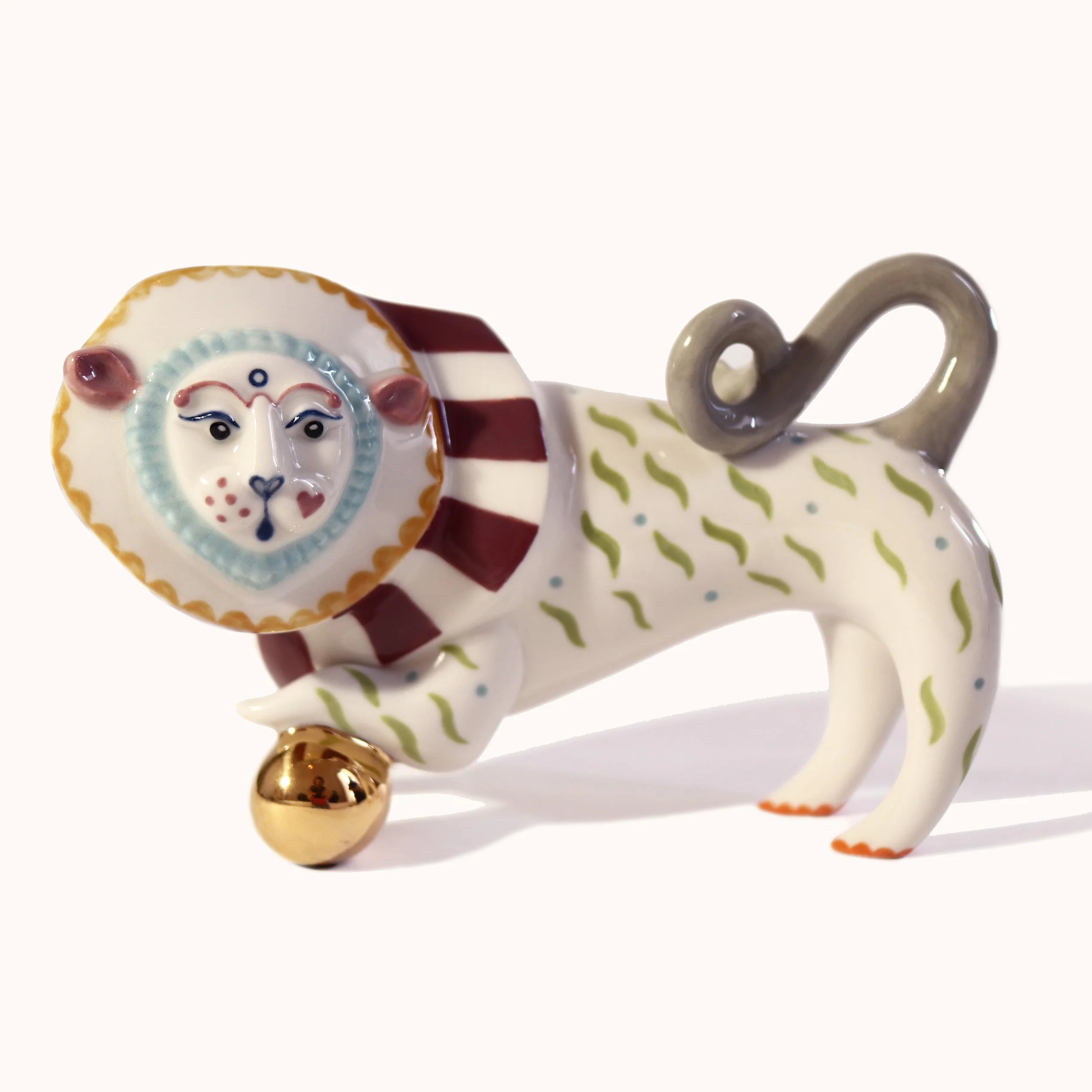 The Lion Aleksandra Zeromska Unique Porcelain Sculpture
