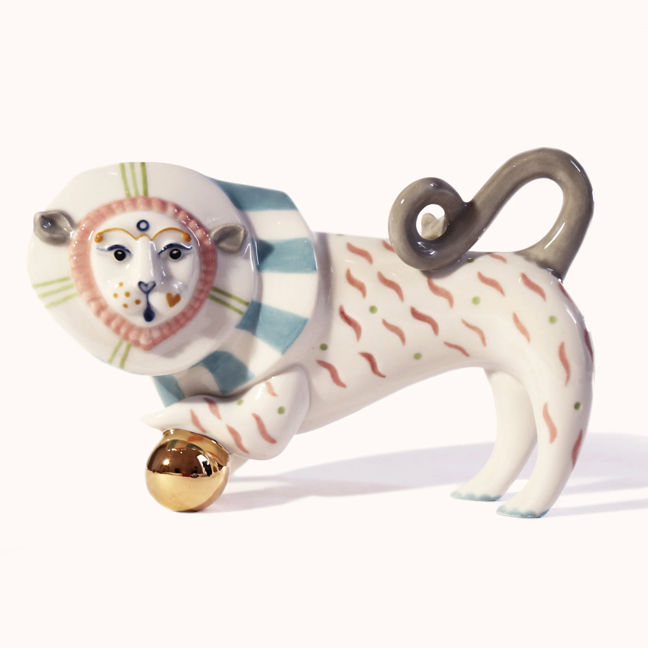 The Lion Aleksandra Zeromska Unique Porcelain Sculpture