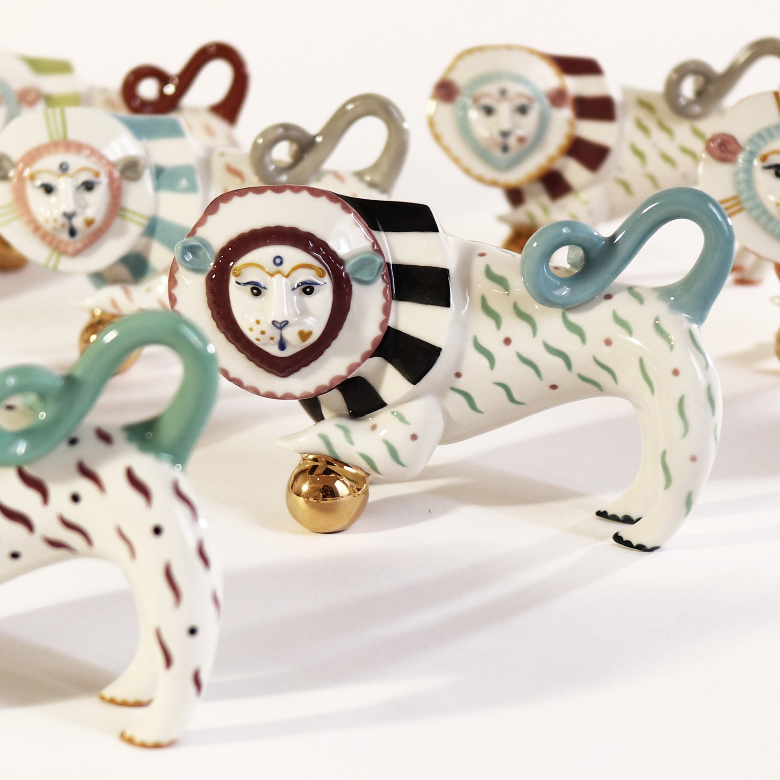 The Lion Aleksandra Zeromska Unique Porcelain Sculpture